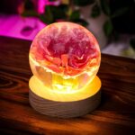 Carnation Flower Sphere Resin Lamp - Image 7