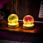 Carnation Flower Sphere Resin Lamp - Image 3