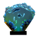 deep ocean handmade resin night light by EpoLume - product photo