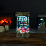 Diver in Coral Reef Night Light - Image 2