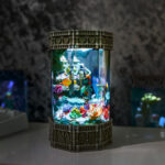 Diver in Coral Reef Night Light - Image 5