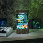 Diver in Coral Reef Night Light - Image 7