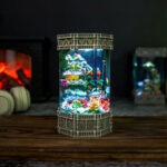 Diver in Coral Reef Night Light - Image 9