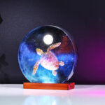 Galaxy Turtle on the Moon Night Light
