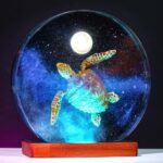 Galaxy Turtle on the Moon Night Light - Image 3