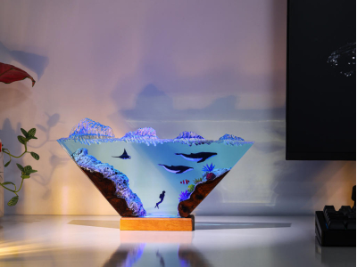 Humpback Whale and Diver Night Light ver 2 - Image 2