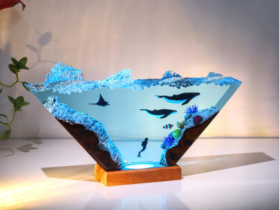 Humpback Whale and Diver Night Light ver 2 - Image 3