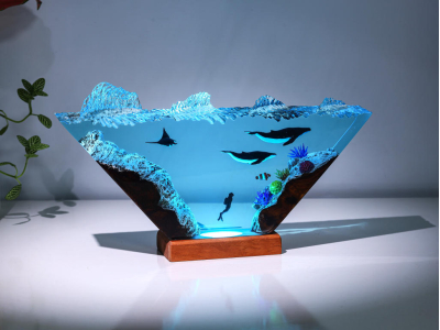 Humpback Whale and Diver Night Light ver 2 - Image 4