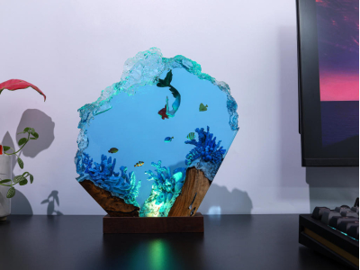 Mermaid in Coral Reef Night Light - Image 3