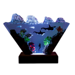 orca and sea turtle ver 2 handmade resin night light by EpoLume - product photo
