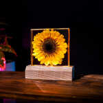 sunflower handmade resin night light by EpoLume - detail photo 11