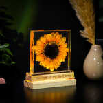 sunflower handmade resin night light by EpoLume - detail photo 8