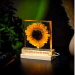 sunflower handmade resin night light by EpoLume - detail photo 9