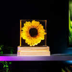 sunflower handmade resin night light by EpoLume - detail photo 6