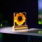 sunflower handmade resin night light by EpoLume - detail photo 4