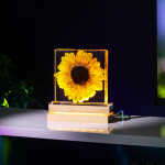 sunflower handmade resin night light by EpoLume - detail photo 15