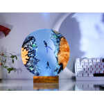whale shark and couple diver handmade resin night light by EpoLume - detail photo 14