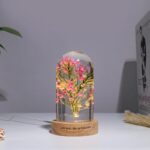 Spherical Cylinder Baby’s Breath Flower Epoxy Lamp - Image 4