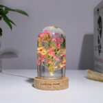 Spherical Cylinder Baby’s Breath Flower Epoxy Lamp - Image 10