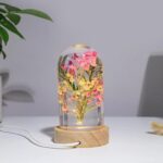 Spherical Cylinder Baby’s Breath Flower Epoxy Lamp - Image 2