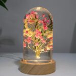 Spherical Cylinder Baby’s Breath Flower Epoxy Lamp - Image 5