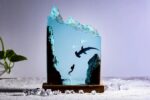 Hammerhead shark and diver Night Light - Image 2