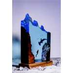 hammerhead shark and diver night light handmade resin night light by EpoLume - detail photo 4