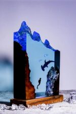 Hammerhead shark and diver Night Light - Image 5