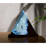 jellyfish and diver handmade resin night light by EpoLume - detail photo 10