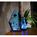 manta rays and diver handmade resin night light by EpoLume - detail photo 5
