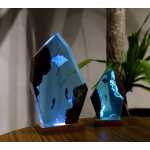 manta rays and diver handmade resin night light by EpoLume - detail photo 4