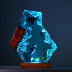 Orca Killer Whale Epoxy lamp