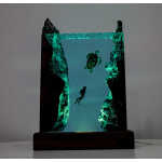 sea turtle diver ver 1 handmade resin night light by EpoLume - detail photo 17