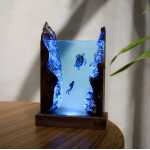 sea turtle diver ver 1 handmade resin night light by EpoLume - detail photo 8