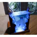 sea turtle diver ver 1 handmade resin night light by EpoLume - detail photo 6