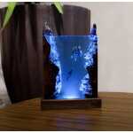sea turtle diver ver 1 handmade resin night light by EpoLume - detail photo 5