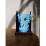 sea turtle diver ver 1 handmade resin night light by EpoLume - detail photo 2