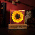 sunflower handmade resin night light by EpoLume - detail photo 13