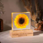 sunflower handmade resin night light by EpoLume - detail photo 2