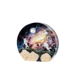 Detail view of Astronaut Crystal Ball Epoxy Night Light handmade epoxy resin lamp