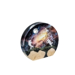 Detail view of Astronaut Crystal Ball Epoxy Night Light handmade epoxy resin lamp