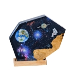 Detail view of Abstract Resin Epoxy Night Light handmade epoxy resin lamp