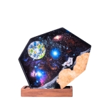 Detail view of Abstract Resin Epoxy Night Light handmade epoxy resin lamp