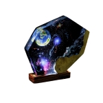 Detail view of Abstract Resin Epoxy Night Light handmade epoxy resin lamp