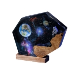 Detail view of Abstract Resin Epoxy Night Light handmade epoxy resin lamp