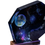 Detail view of Abstract Resin Epoxy Night Light handmade epoxy resin lamp