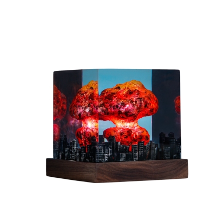 Mushroom Cloud Epoxy Night Light handmade epoxy resin night light