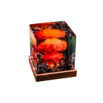 Detail view of Mushroom Cloud Epoxy Night Light handmade epoxy resin lamp