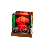 Detail view of Mushroom Cloud Epoxy Night Light handmade epoxy resin lamp