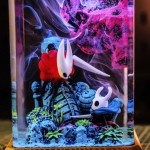 Shadow knight cave resin lamp close detail - EpoLume